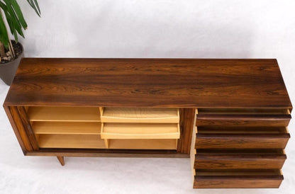 Danish Mid Century Modern Rosewood Tambour Doors Sideboard Credenza Falster