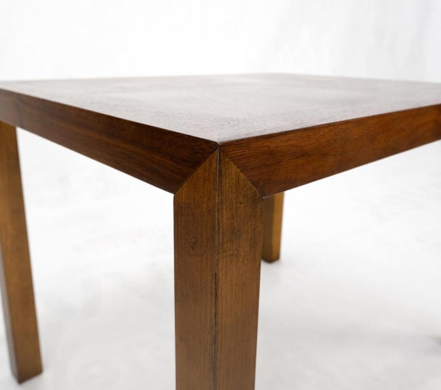 Rectangle Walnut Mid-Century Modern Parsons Style End Side Table Stand
