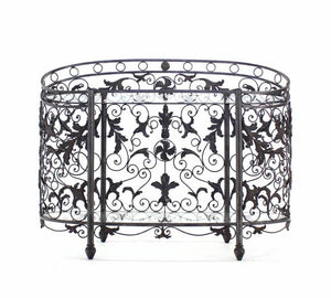 Maitland Smith Wrought Forged Iron Oval Side Board Server Display Case Console