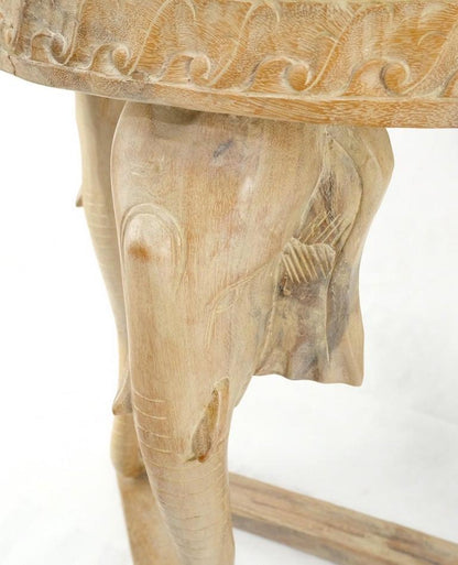 Demilune Elephant Motive Base Console Sofa Table Stand