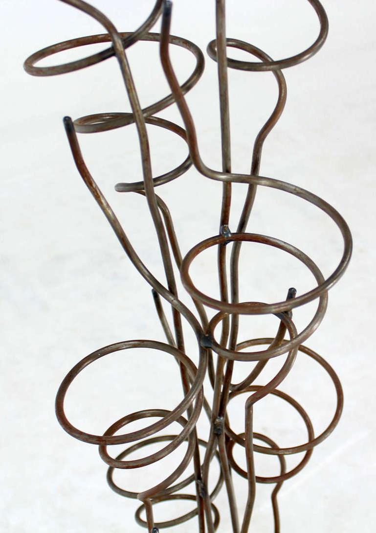 Wrought Iron Sculptural Wine Tree Rack