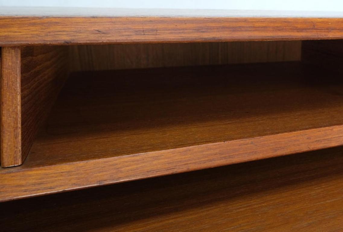 Danish Mid-Century Modern Teak Pull Out Secretary Desk Chest of Drawers Dresser