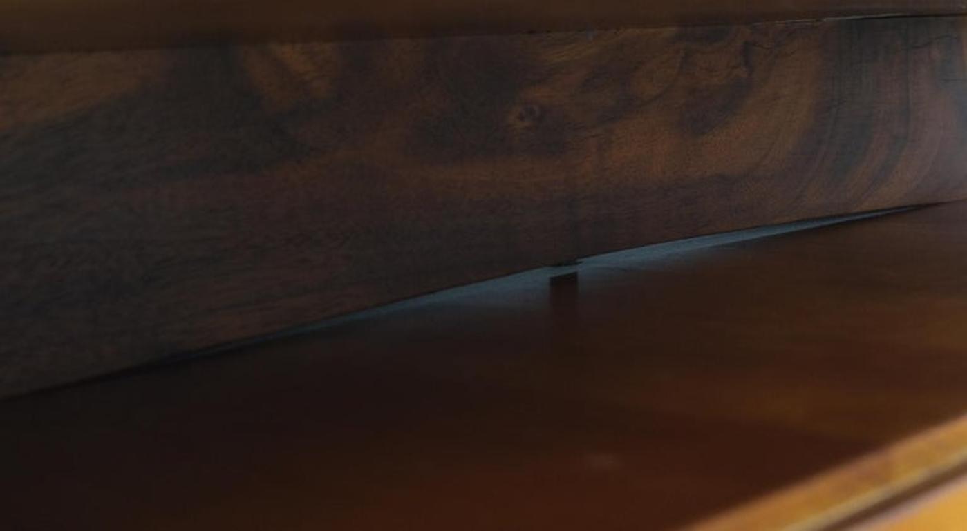 George Nakashima Turned Wood Dowel Shape Leg Single Pedestal Small Desk Mint