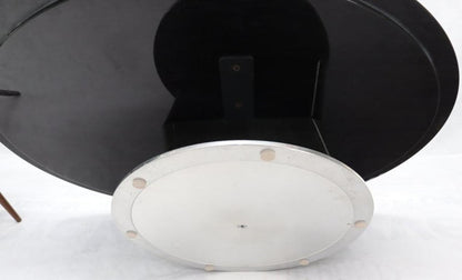Oval Grey Bird's-Eye Maple Top Heavy Steel Base Coffee Table by Saporiti