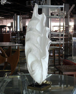 White Molded Acryilic Mid-Century Modern Sculptural Table Lamp
