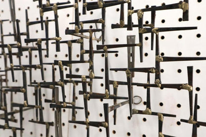 William Bowie Abstract Nail Wall Sculpture