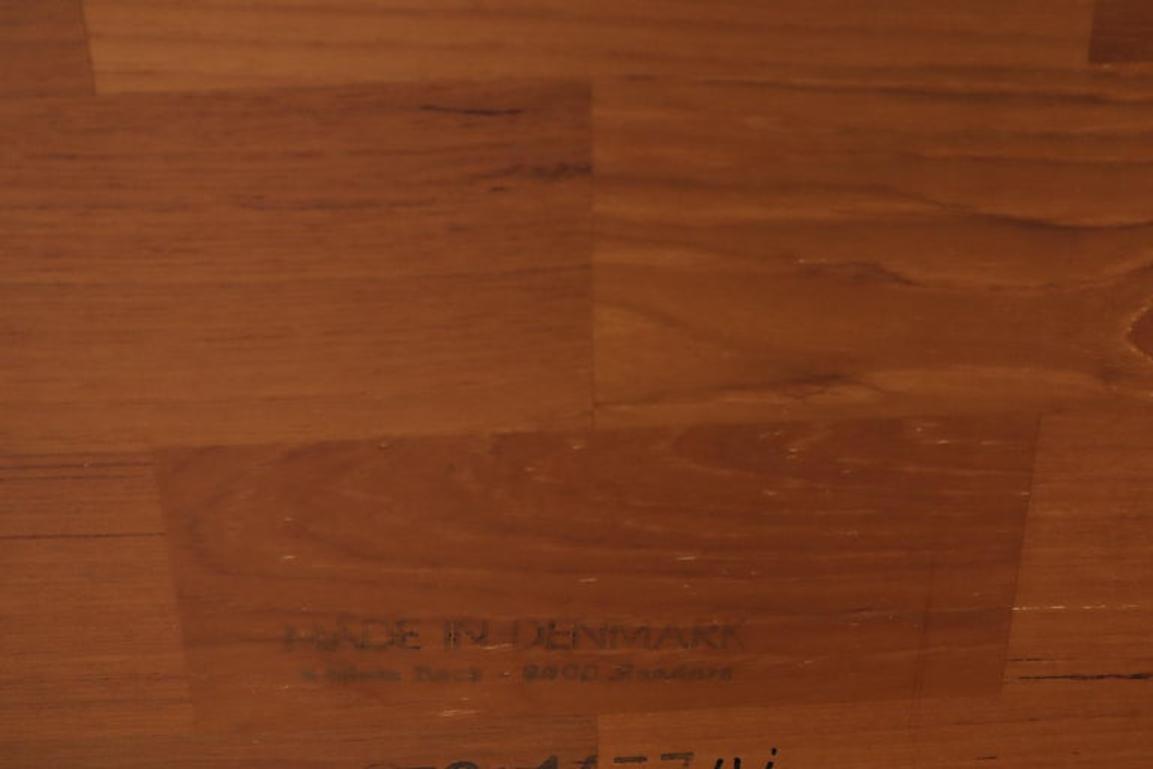 Danish Mid-Century Modern Solid Thick Teak Top Square Coffee Side Table