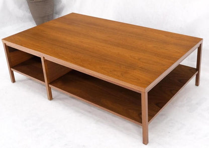 Large Rectangle Walnut One Drawer Paul McCobb Coffee Table for Calvin 1960s Mint