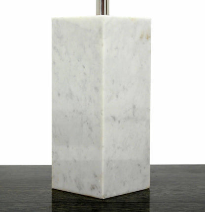 Mid Century Modern Marble Cube Square Shape Modern Table Lamp MINT!