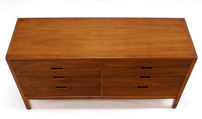 Mid Century Modern John Stuart Book Matched Walnut 8 Drawer Double Dresser MINT!