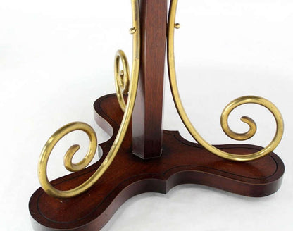 Bronze Ormolu Rope Tassels Neoclassical Gueridon Center Cafe Game Lamp Table