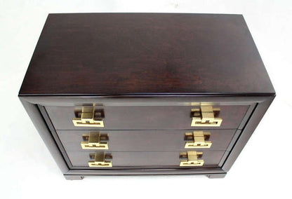 EstablishedLines Kittinger Mid Century Modern Heavy Solid Drop Pulls Bachelor 3 Drawer Chest MINT