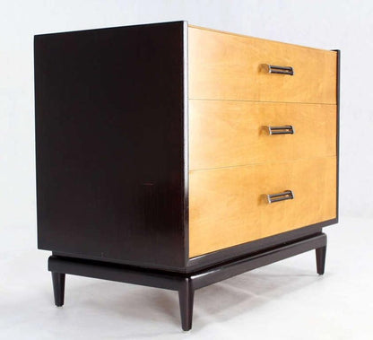 Two-Tone Mid Century Modern 3 Drawers Bachelor Chest Dresser MINT!