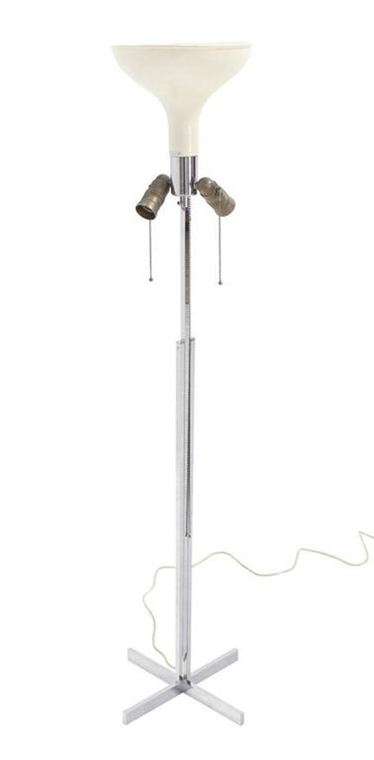 Adjustable Heigh Chrome Floor Lamp, Switzerland