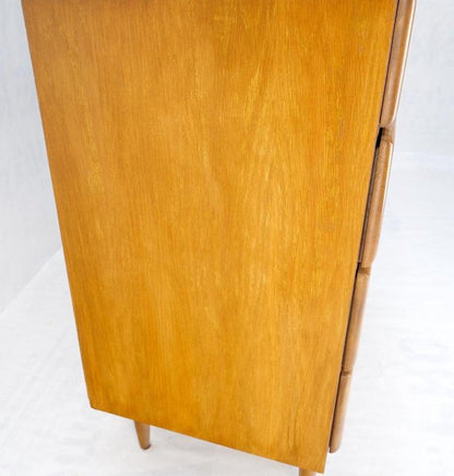 Solid Oak Mid-Century Modern 4 Drawers American Bachelor Chest Dresser Commode