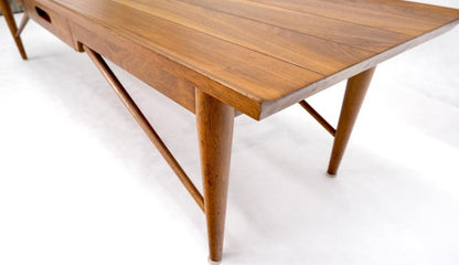 Henredon Solid Walnut Bench Coffee Table