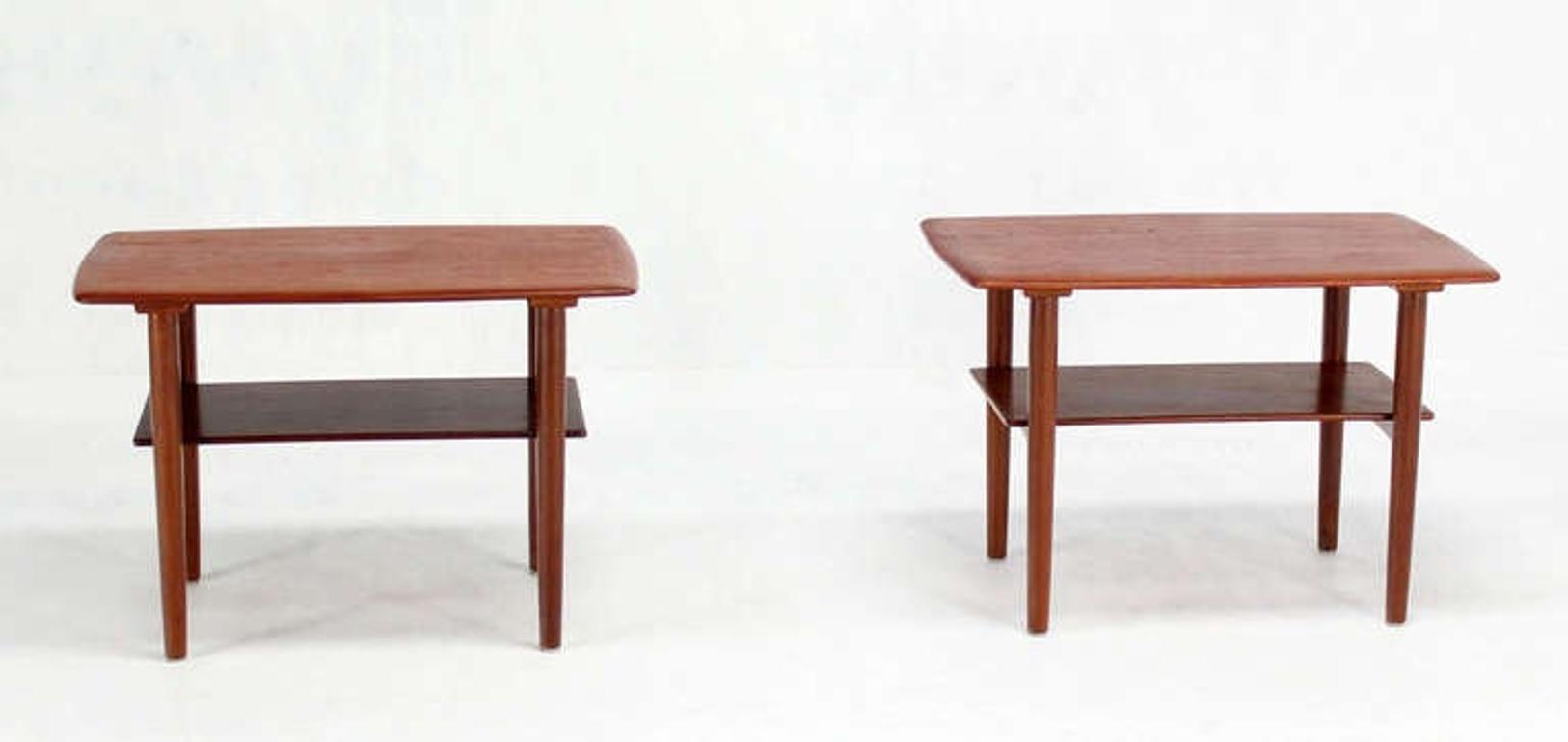 Pair of Mid-Century Danish Modern Teak End Tables by Povl Dinesen