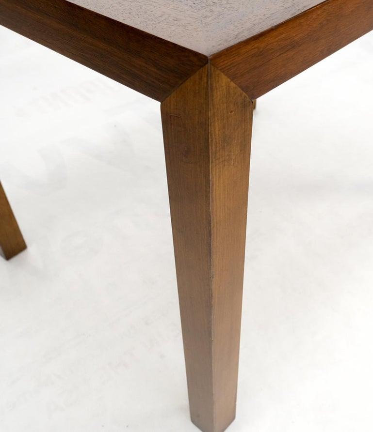 Rectangle Walnut Mid-Century Modern Parsons Style End Side Table Stand