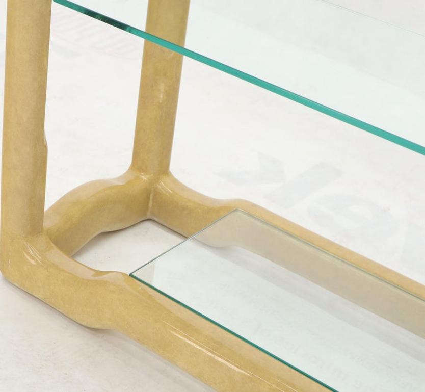 Faux Large Parchment Tall Étagère Shelving Unit