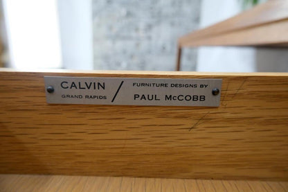 Large Rectangle Walnut One Drawer Paul McCobb Coffee Table for Calvin 1960s Mint