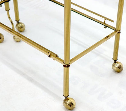 Half Oval Expandable Serving Cart Tray Table