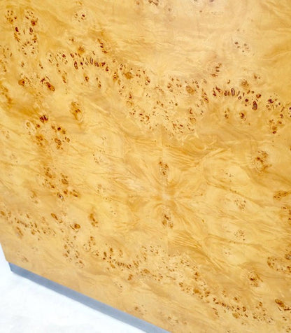 Milo Baughman Decor Burl Walnut & Chrome Mid-Century Modern Liquor Serving Bar
