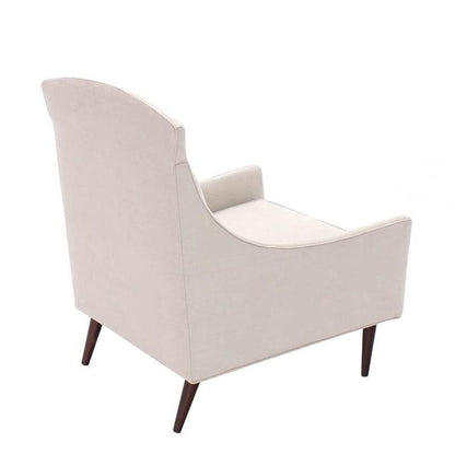 New Upholstery Danish Mid-Century Modern Lounge Chair by Selig on Walnut Legs