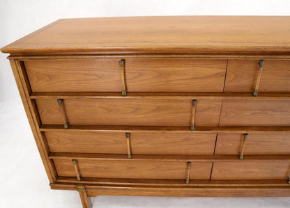 Decorative Light Walnut Faux Bamboo Pulls 8 Drawers Dresser