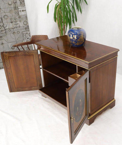 Painted Chinoiserie Two Doors Server Cabinet by Drexel
