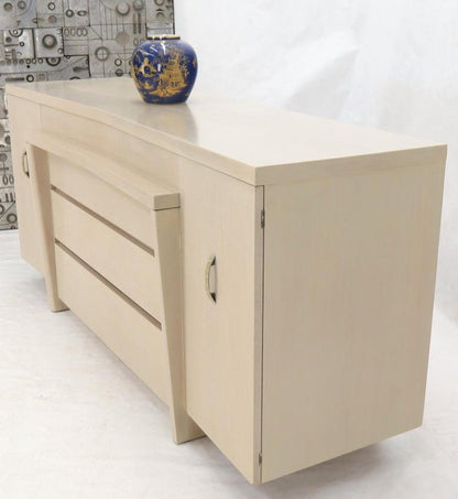 White Pickle Lacquer Finish Sculptural Dresser