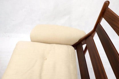 Pair of Danish Modern Virgin Wool Upholstery Rosewood Frames Longe Chairs