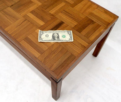 Rectangle Parquet Top Oiled Walnut Coffee Table