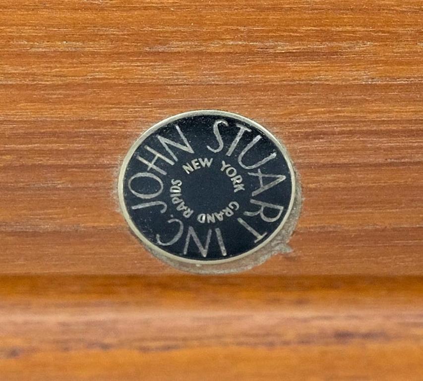 John Stuart Solid Teak Rolled Edges Danish Mid-Century Modern Coffee Table Mint!