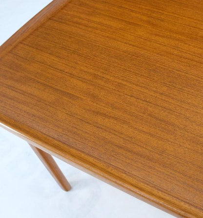 Danish Mid-Century Modern Teak Square Rolled Edges Coffee Table MINT!