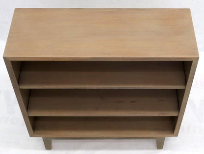 Pair of White Wash Finish Solid Mahogany Bookcases Cabinets
