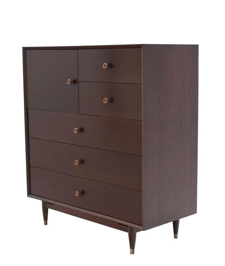 Mid Century Modern Walnut High Chest Dresser