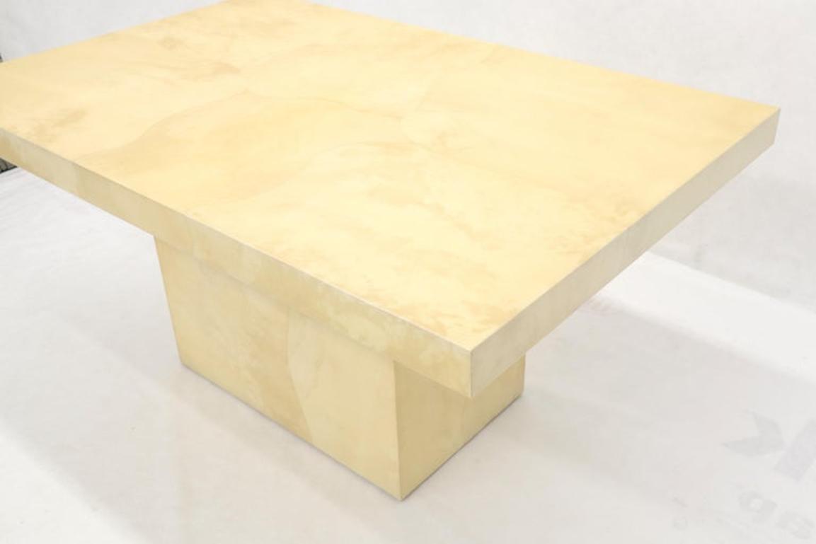 Lacquered Parchment Goat Skin Dining Conference Table