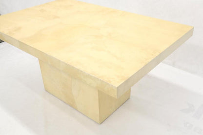 Lacquered Parchment Goat Skin Dining Conference Table