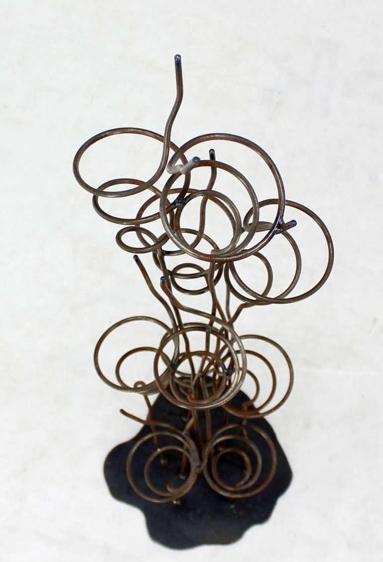 Wrought Iron Sculptural Wine Tree Rack