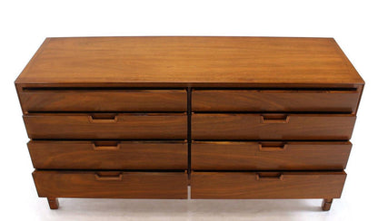 Mid Century Modern John Stuart Book Matched Walnut 8 Drawer Double Dresser MINT!