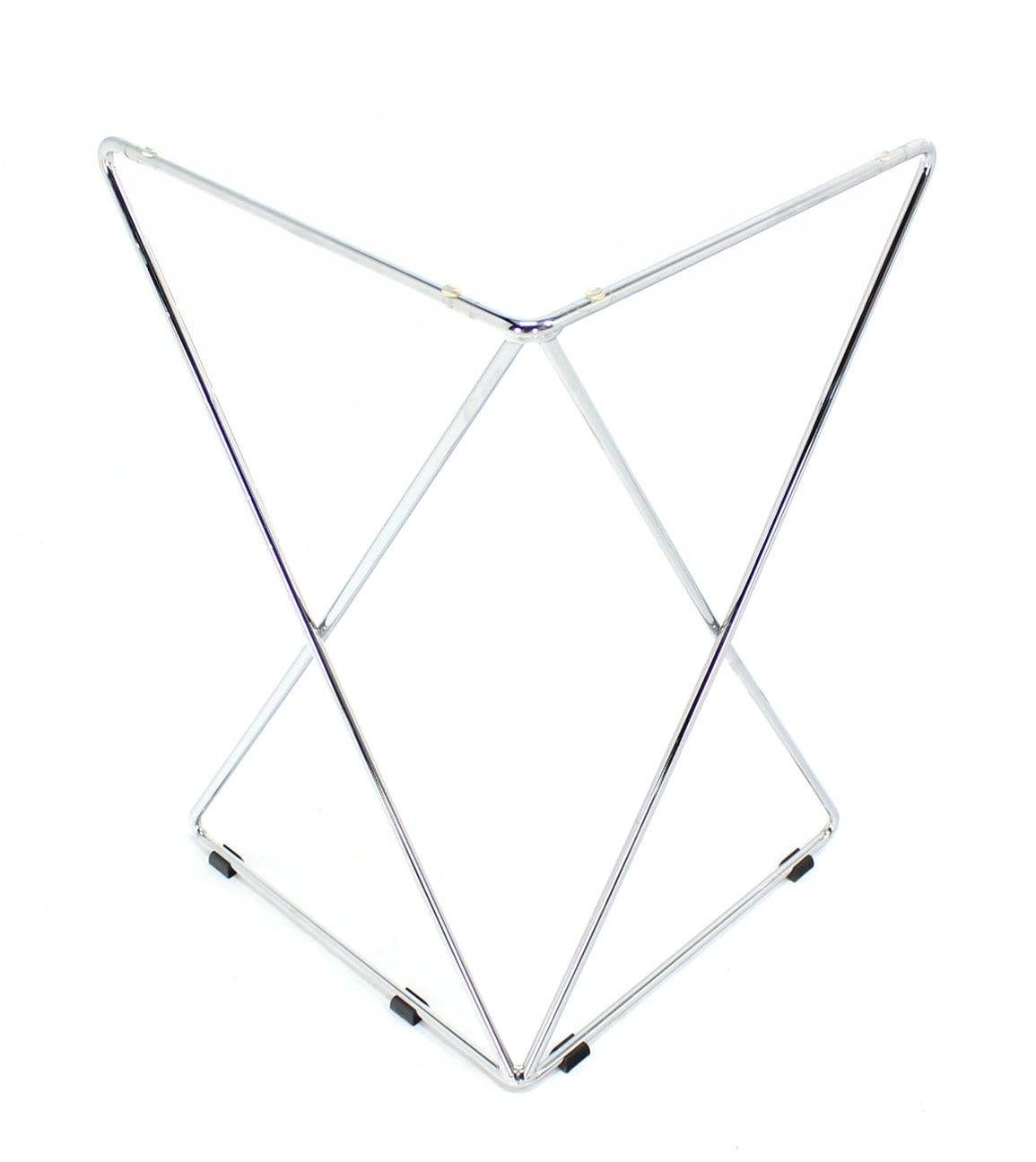 EstablishedLines George Rodrigue Art Glass Top  Dining Table with Chrome Wire Base Artist Signed