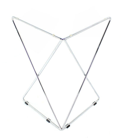 EstablishedLines George Rodrigue Art Glass Top  Dining Table with Chrome Wire Base Artist Signed