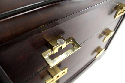 EstablishedLines Kittinger Mid Century Modern Heavy Solid Drop Pulls Bachelor 3 Drawer Chest MINT