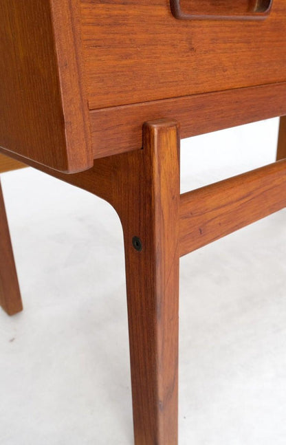 Danish Mid-Century Modern Teak Pull Out Secretary Desk Chest of Drawers Dresser