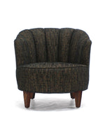 Barrel Scallop Back Ribbed Back Upholstery Wing Chairs NEW UPHOLSTERY