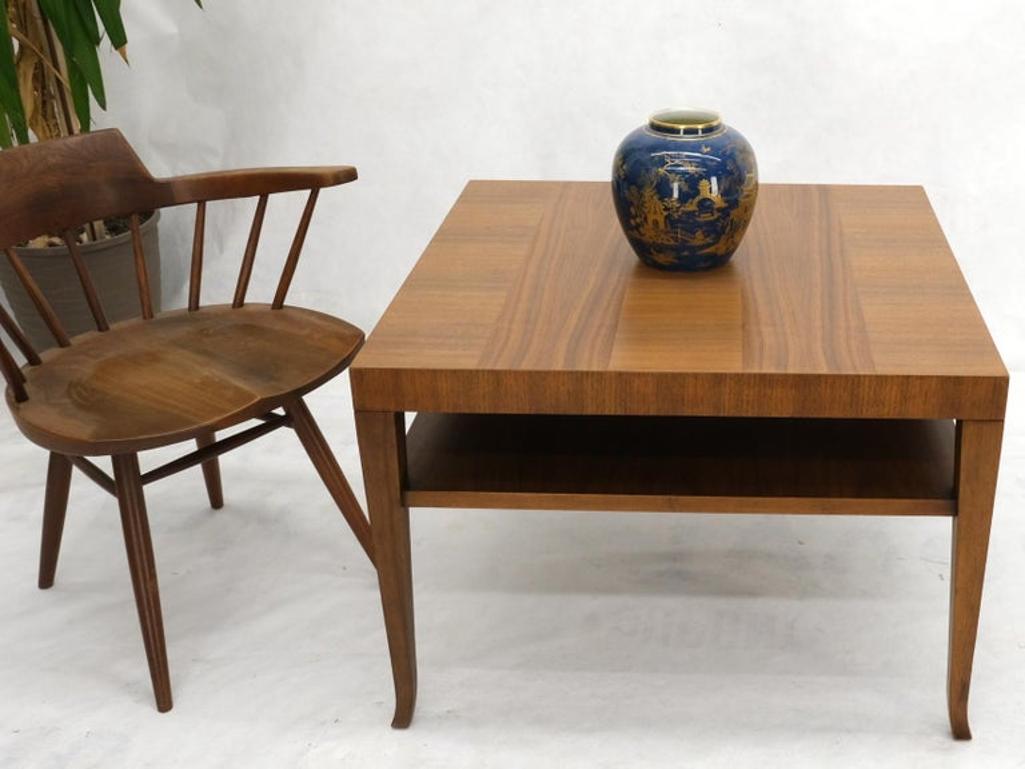 Gibbings for Widdicomb Square Two Tier Walnut End Center Coffee Table