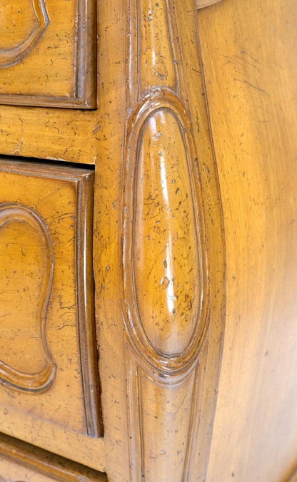 Pair Country French Bombay Shape Three Drawers Dressers Commodes Chests 3 Drawer
