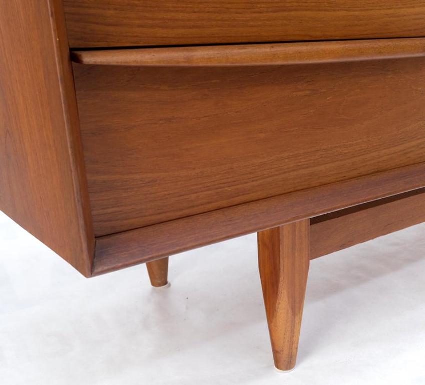 Danish Teak Mid-Century Modern 13 Drawers Long Credenza Dresser Sideboard MINT!
