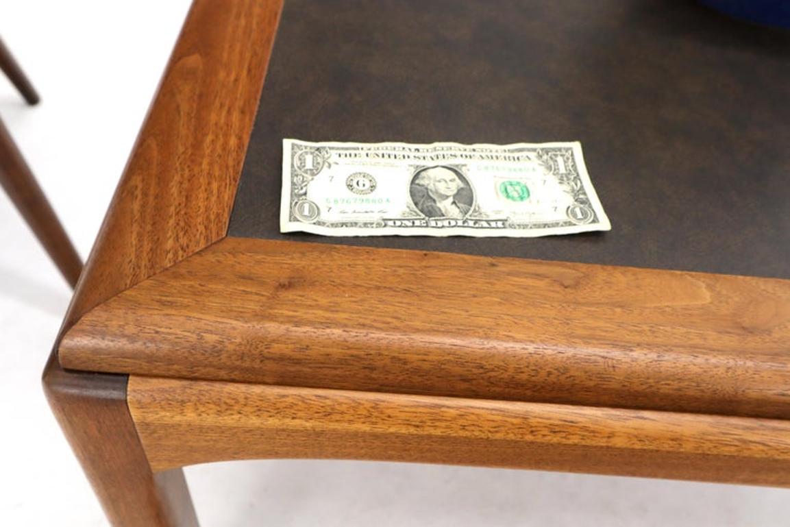 Square Oiled Walnut Faux Slate Top Coffee Table