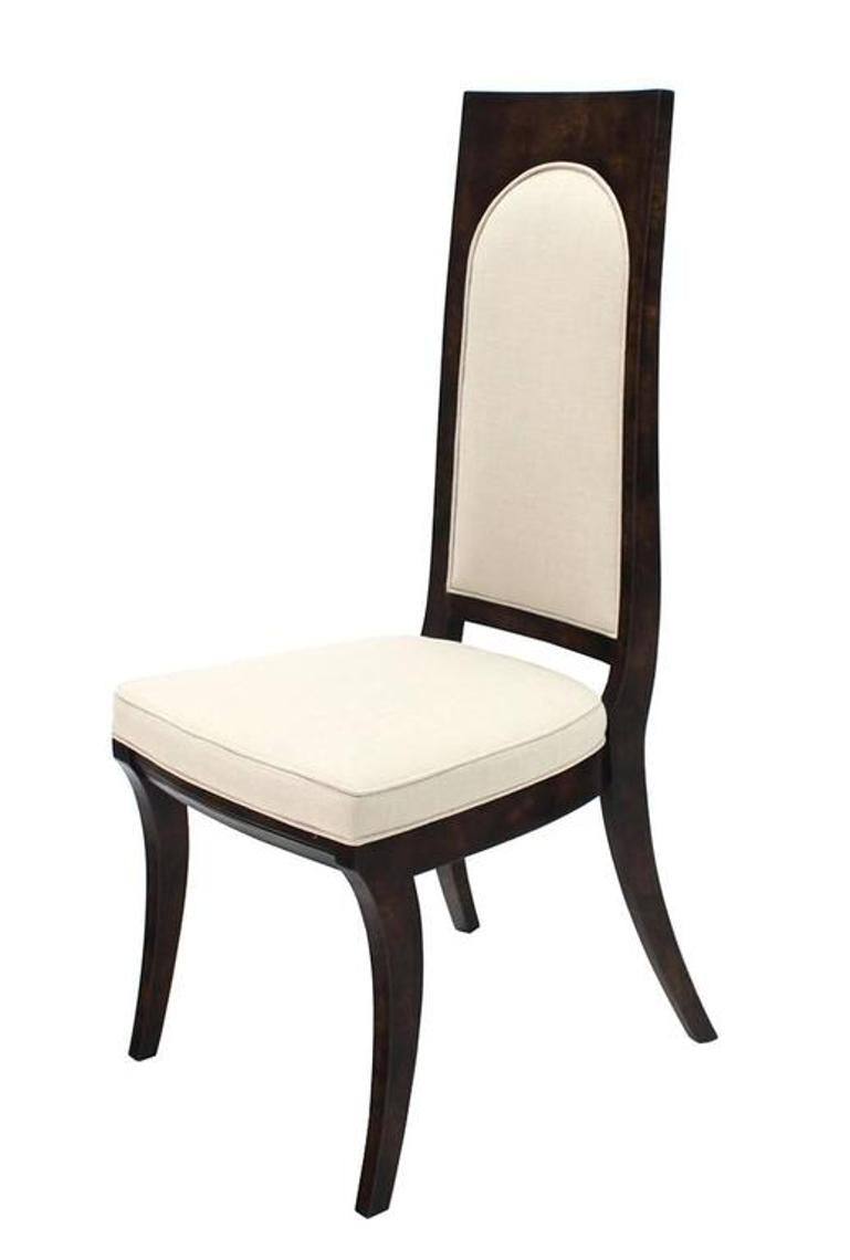 Set of Six Mid-Century Modern Mastercraft Dining Chairs New Upholstery